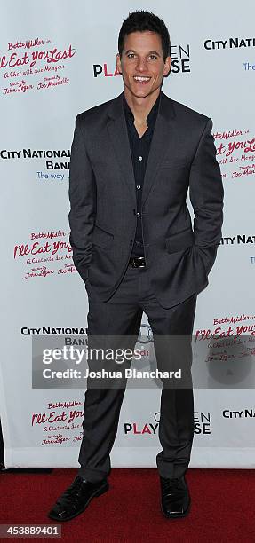 Actor Mike Manning arrives at the Geffen Playhouse for the opening night of "I'll Eat You Last: A Chat with Sue Mengers" with Bette Midler on...