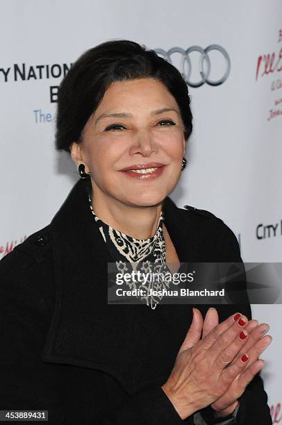 Actress Shohreh Agdashloo arrives at the Geffen Playhouse for the opening night of "I'll Eat You Last: A Chat with Sue Mengers" with Bette Midler on...