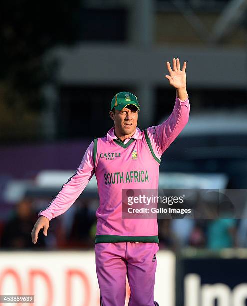 De Villiers of South Africa in the field during the 1st Momentum ODI match between South Africa and India at Bidvest Wanderers Stadium on December...