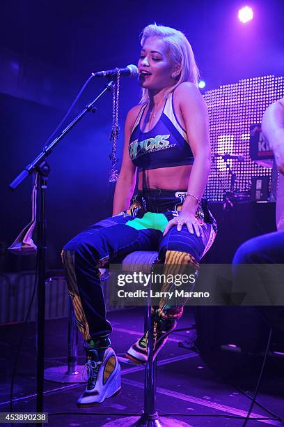 Rita Ora performs at Grand Central during the 97.3 Hits concert on August 20, 2014 in Miami, Florida.