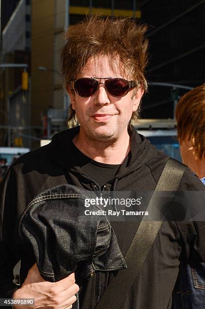Singer Ian McCulloch of Echo & the Bunnymen enters the "Late Show With David Letterman" taping at the Ed Sullivan Theater on August 20, 2014 in New...
