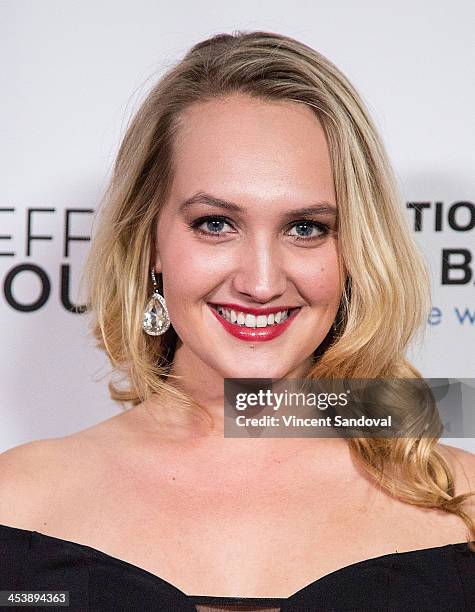 Actress Carli Olson attends the "I'll Eat You Last: A Chat With Sue Mengers" opening night performance with Bette Midler at Geffen Playhouse on...