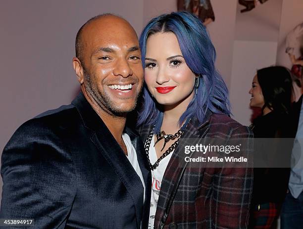 Nylon associate publisher Karim Abay and actress Demi Lovato attend NYLON + McDonald's Dec/Jan issue launch party, hosted by cover star Demi Lovato...