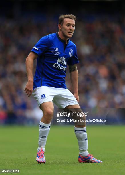 Aiden McGeady of Everton in action during the pre-season friendly match between Everton and FC Porto at Goodison Park on August 3, 2014 in Liverpool,...