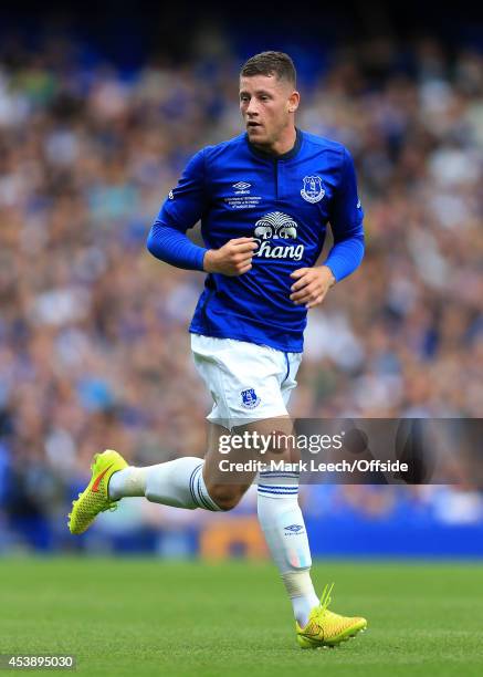 Ross Barkley of Everton in action during the pre-season friendly match between Everton and FC Porto at Goodison Park on August 3, 2014 in Liverpool,...