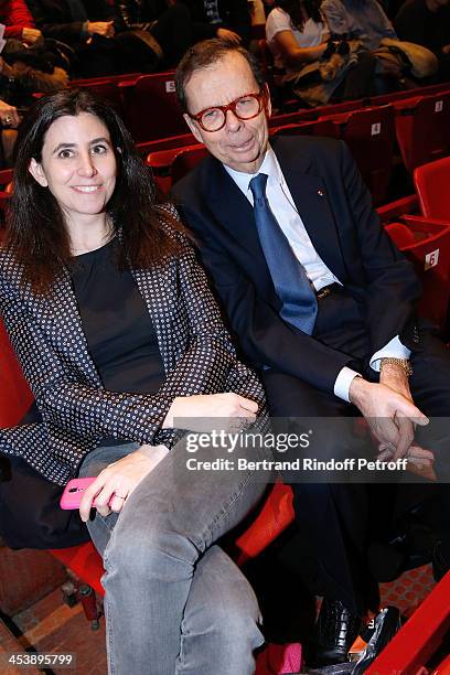 Louis Schweitzer and his daughter Marie attending Celine Dion's Concert at Palais Omnisports de Bercy on December 5, 2013 in Paris, France.