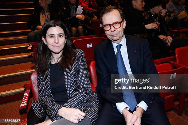 Louis Schweitzer and his daughter Marie attending Celine Dion's Concert at Palais Omnisports de Bercy on December 5, 2013 in Paris, France.