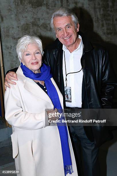 Singer Line Renaud and Producer Gilbert Coullier attending Celine Dion's Concert at Palais Omnisports de Bercy on December 5, 2013 in Paris, France.