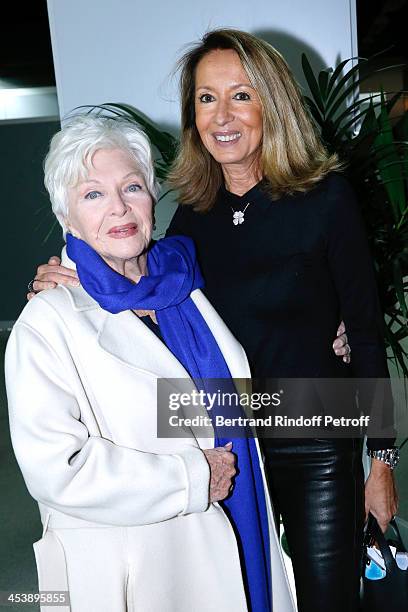 Singer Line Renaud and Producer Nicole Coullier attending Celine Dion's Concert at Palais Omnisports de Bercy on December 5, 2013 in Paris, France.