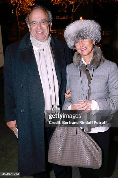 Professor David Khayat, his wife Jocelyne Khayat attending Celine Dion's Concert at Palais Omnisports de Bercy on December 5, 2013 in Paris, France.