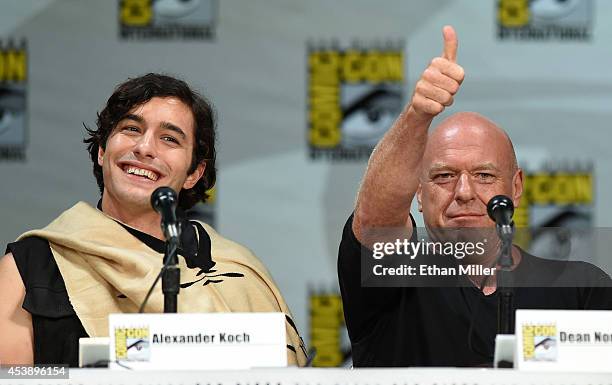 Actors Alexander Koch and Dean Norris attend the "Under the Dome" panel during Comic-Con International 2014 at the San Diego Convention Center on...