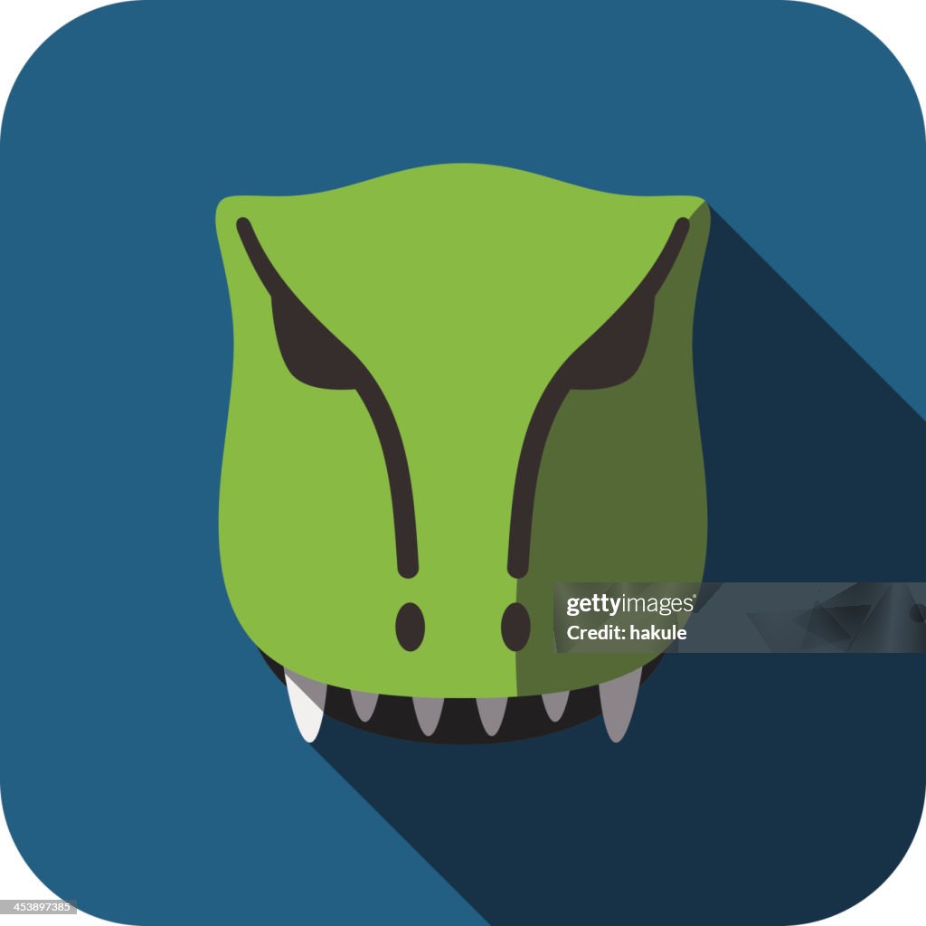 Dinosaurio Tiranosaurio Cara Animal Diseño Plano De Ilustración de stock -  Getty Images