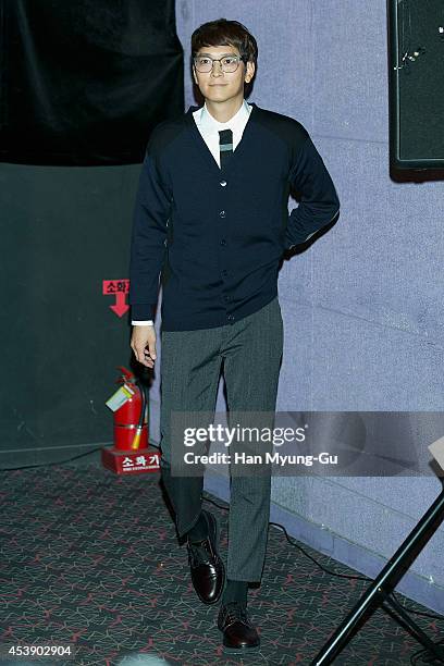 South Korean actor Gang Dong-Won attends the press screening of "My Brilliant Life" at CGV on August 21, 2014 in Seoul, South Korea. The film will...