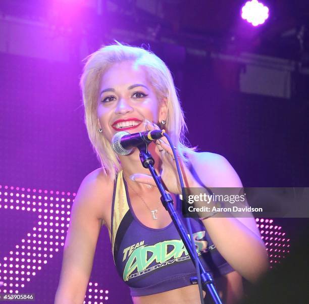 Rita Ora performs at Grand Central Miami on August 20, 2014 in Miami, Florida.
