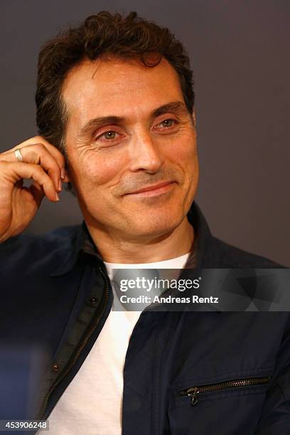Rufus Sewell attends the press conference of Paramount Pictures 'HERCULES' at Hotel Adlon on August 21, 2014 in Berlin, Germany.