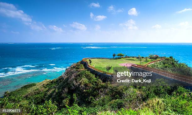 chinen cape | okinawa - okinawa prefecture stock pictures, royalty-free photos & images