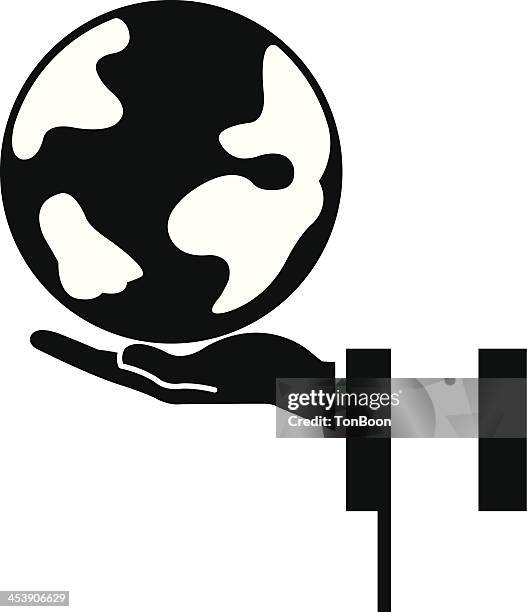 presenting earth - relish stock illustrations