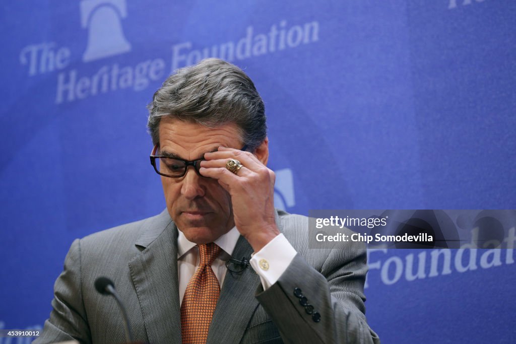 Rick Perry Discusses Immigration And Border Crisis In Washington DC