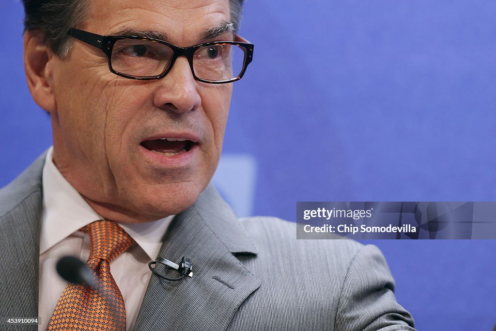 Rick Perry Discusses Immigration And Border Crisis In Washington DC