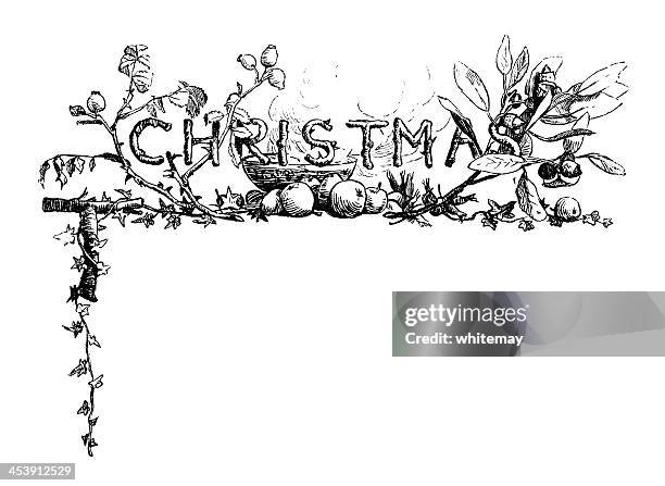 christmas - christmas ivy stock illustrations