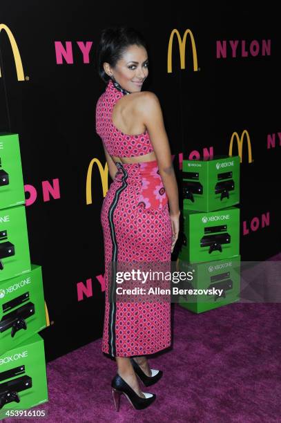 Singer/actress Kat Graham attends NYLON Magazine's December Issue Celebration featuring cover star Demi Lovato at Smashbox West Hollywood on December...
