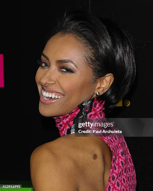 Actress Kat Graham attends NYLON Magazine's December issue celebration at Smashbox West Hollywood on December 5, 2013 in West Hollywood, California.