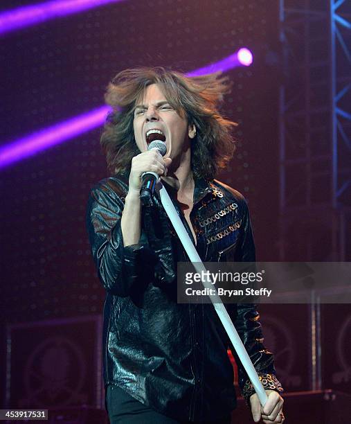 Singer Joey Tempest of Europe performs at The Fundraiser to benefit Brennan Rock & Roll Academy at the Orleans Arena on December 5, 2013 in Las...