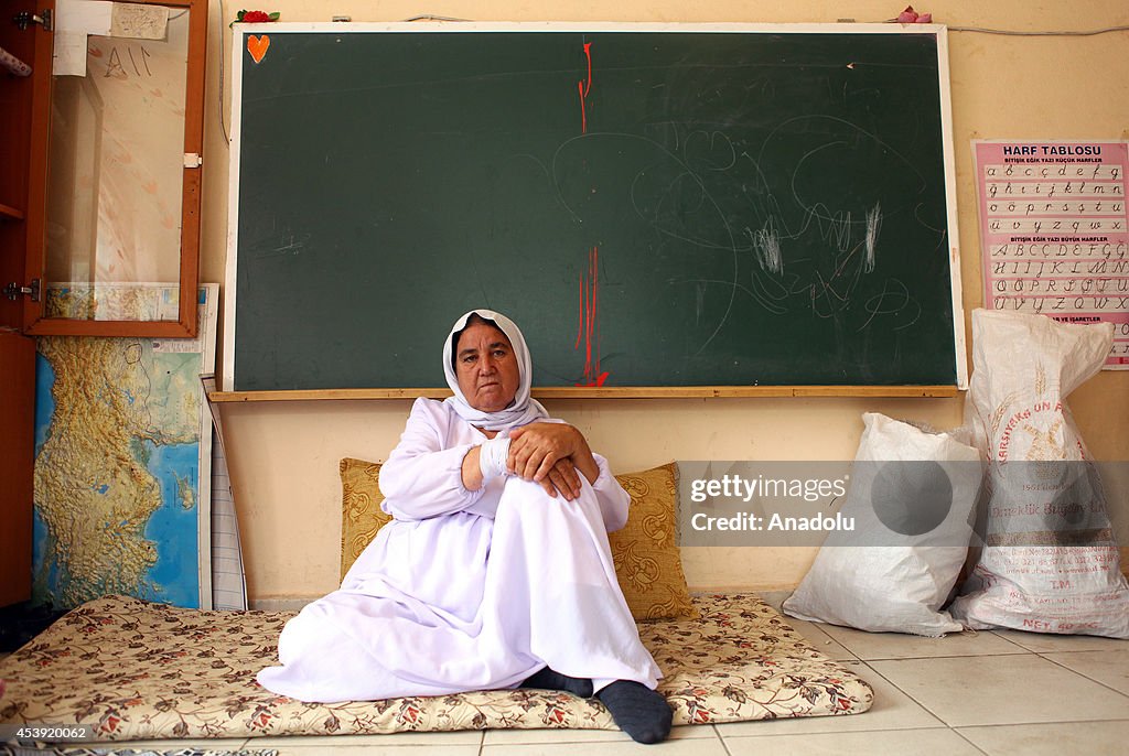 Yazidis take shelter to schools in Turkey