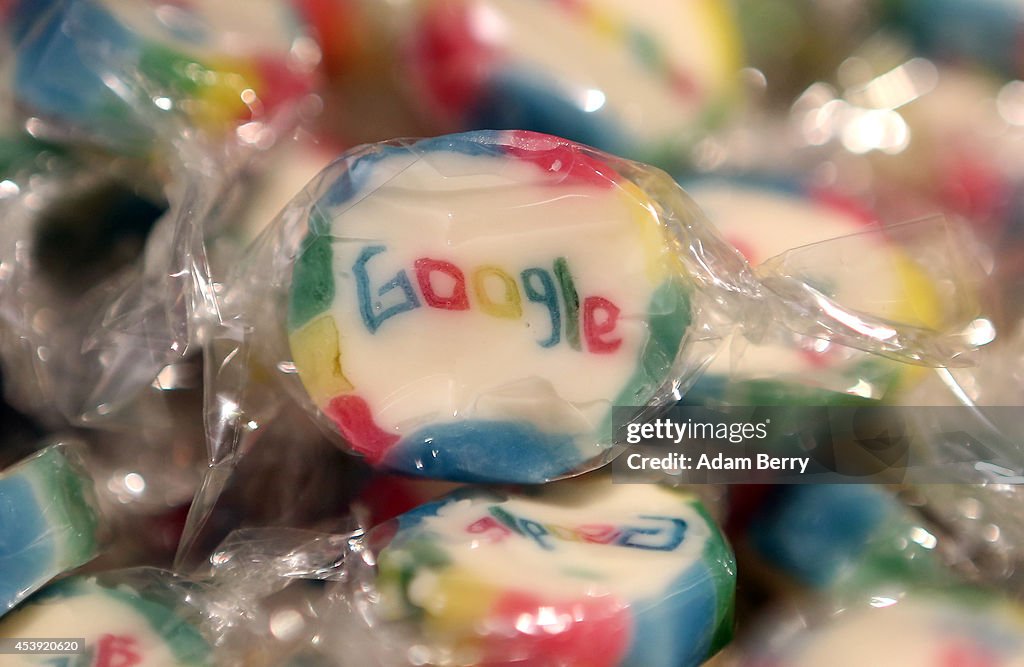 Google Candy Inages Google branded candy is seen in the company's offices on August 21 ...