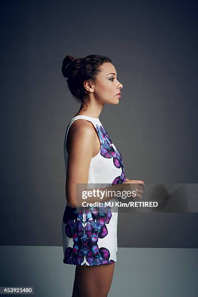 Jessica Parker Kennedy poses for a portrait at the Getty Images Portrait Studio powered by Samsung Galaxy at Comic-Con International 2014 on July 24,...