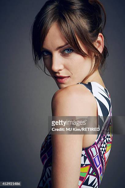Jessica Stroup poses for a portrait at the Getty Images Portrait Studio powered by Samsung Galaxy at Comic-Con International 2014 on July 24, 2014 in...