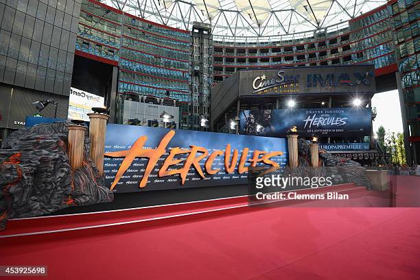 General view at the Europe premiere of Paramount Pictures 'Hercules' at CineStar on August 21, 2014 in Berlin, Germany.