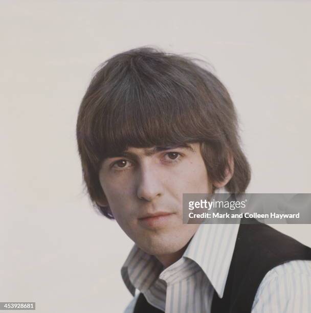 1st JANUARY: Posed studio session of George Harrison from The Beatles in 1965.