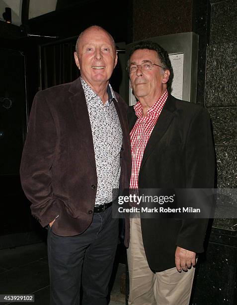 Jasper Carrott and Robert Powell at Colbert restaurant on August 21, 2014 in London, England.