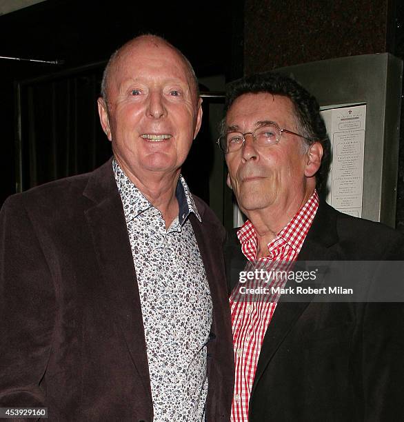 Jasper Carrott and Robert Powell at Colbert restaurant on August 21, 2014 in London, England.