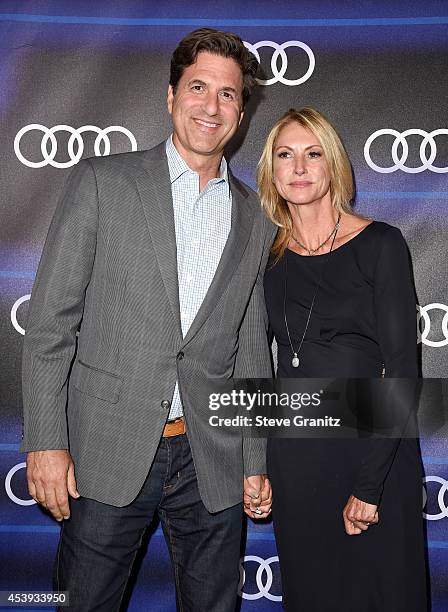 Writer/producer Steven Levitan and Krista Levitan attend Audi Emmy Week Celebration at Cecconi's Restaurant on August 21, 2014 in Los Angeles,...