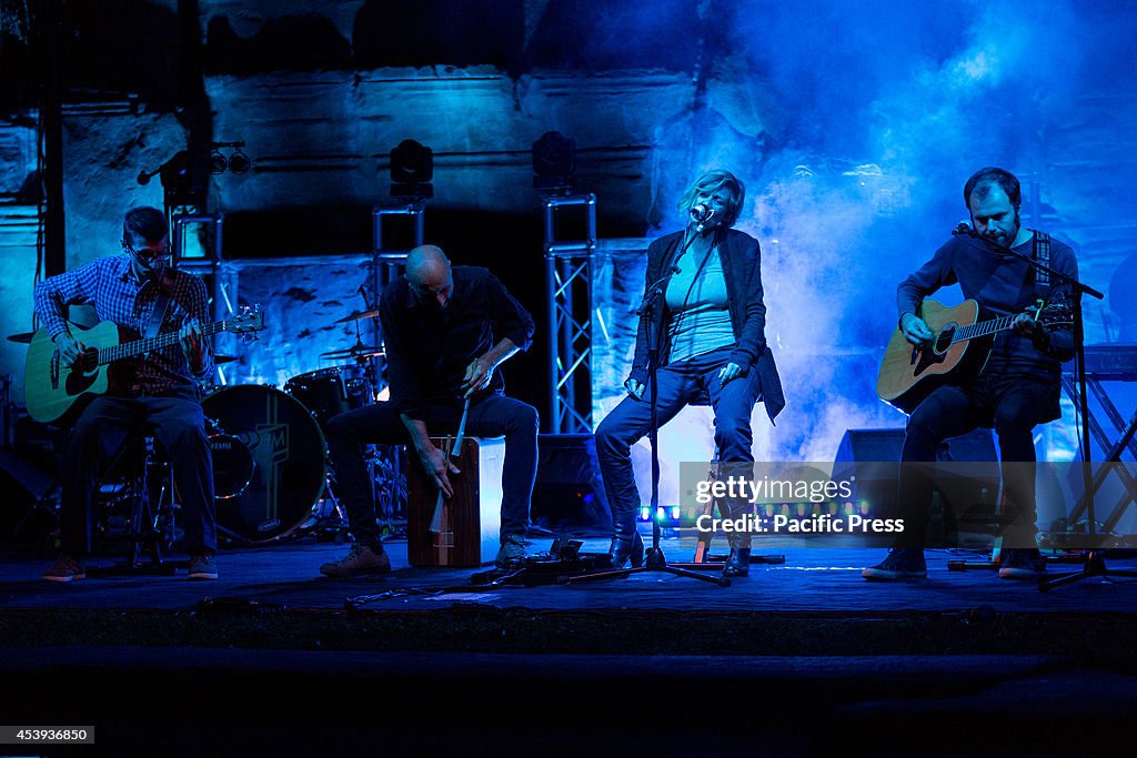 Irene Grandi, an Italian singer performs live at Biopark...