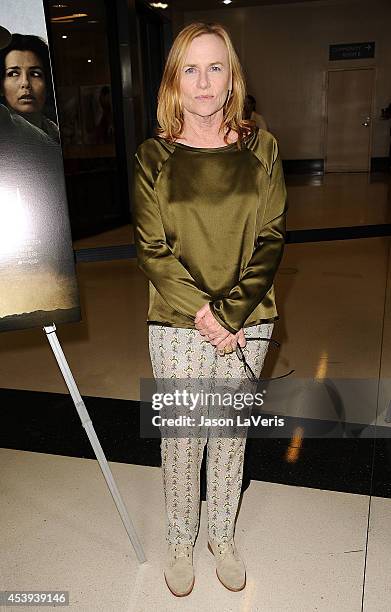 Actress Amy Madigan attends the premiere of "Frontera" at Landmark Theatre on August 21, 2014 in Los Angeles, California.