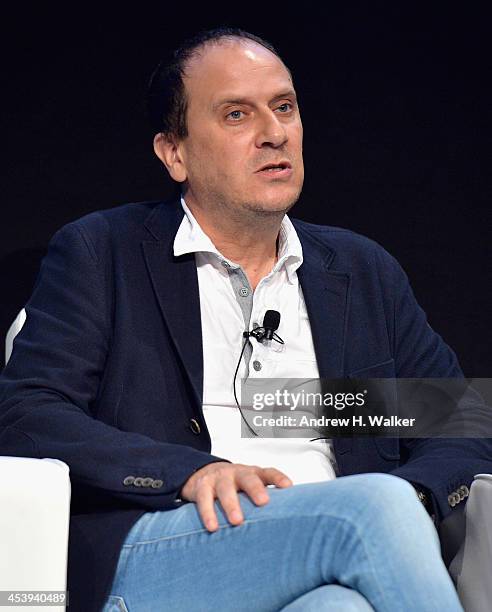 Khalil Benkirane speaks at the Cinematic Innovation Summit ahead of the 10th Annual Dubai International Film Festival at Atlantis, The Palm Hotel on...