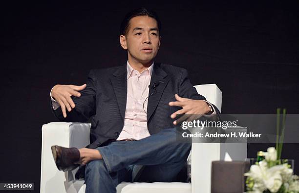 Troy Craig Poon, CEO of Perfect Storm Entertainment speaks at the Cinematic Innovation Summit ahead of the 10th Annual Dubai International Film...