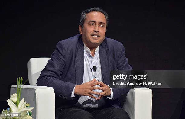 Sanjeev Lamba, CEO of Reliance Entertainment speaks at the Cinematic Innovation Summit ahead of the 10th Annual Dubai International Film Festival at...