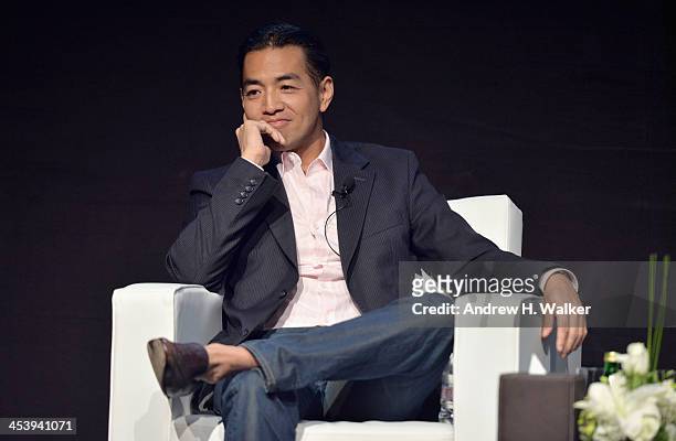 Troy Craig Poon, CEO of Perfect Storm Entertainment speaks at the Cinematic Innovation Summit ahead of the 10th Annual Dubai International Film...