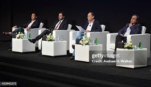 Troy Craig Poon, CEO of Perfect Storm Entertainment, Julien Khabbaz, Head of Investment Banking at FFA Private Bank, Khalil Benkirane and Sanjeev...