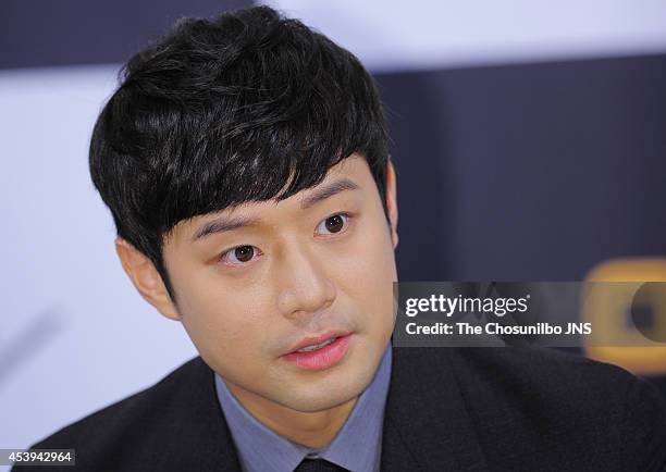 Chun Jung-Myung attends the OCN drama "Reset" press conference at Imperial Palace on August 20, 2014 in Seoul, South Korea.