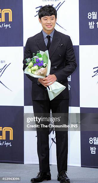 Chun Jung-Myung attends the OCN drama "Reset" press conference at Imperial Palace on August 20, 2014 in Seoul, South Korea.