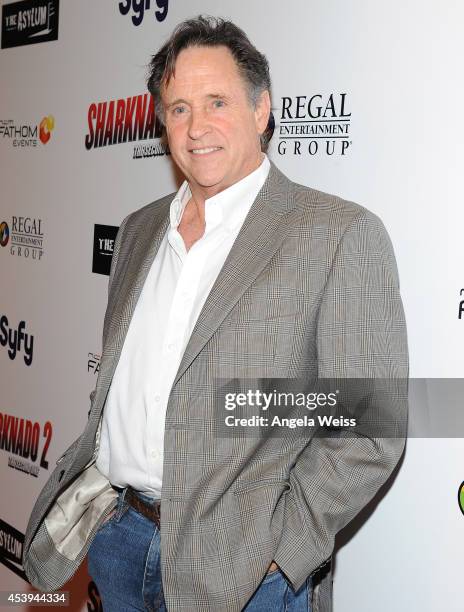 Actor Robert Hays attends the premiere of The Asylum & Fathom Events' "Sharknado 2: The Second One" at Regal Cinemas L.A. Live on August 21, 2014 in...