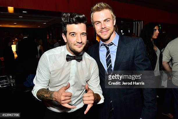 Mark Ballas and Derek Hough attend OK! TV Awards Party at Sofitel Hotel on August 21, 2014 in Los Angeles, California.