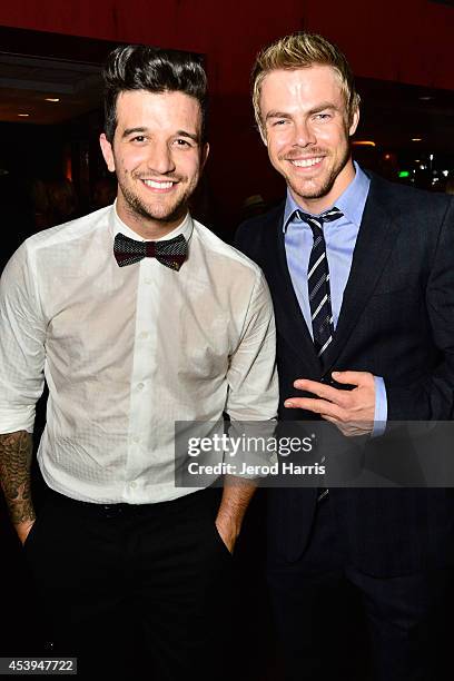 Mark Ballas and Derek Hough attend OK! TV Awards Party at Sofitel Hotel on August 21, 2014 in Los Angeles, California.