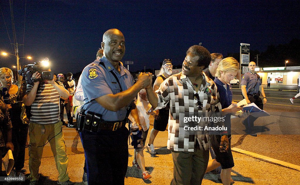 Peaceful protesters rally in Ferguson