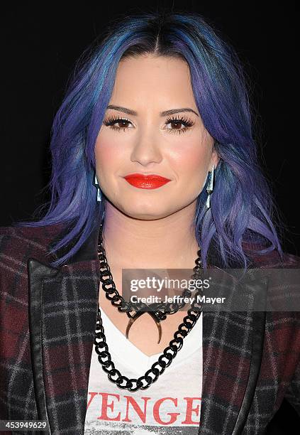 Singer/songwriter Demi Lovato attends NYLON + McDonald's Dec/Jan issue launch party, hosted by cover star Demi Lovato at Quixote Studios on December...